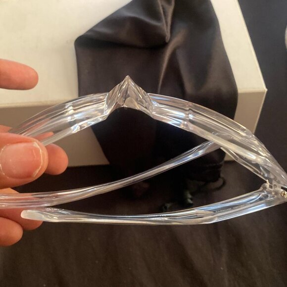 BNIB Linda Farrow x Walter Van Beirendonck Clear "Diamond" Sunglasses - Picture 5 of 8